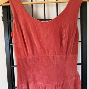 Vintage Modern Junior Peach Colored Velour Dress